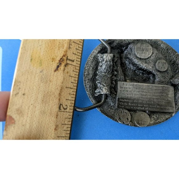 Vintage Bergamot Brass Works Longhorn Sheep Belt Buckle USA - Picture 7 of 8